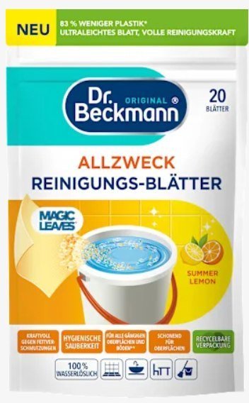 Staples Siatka i różnych powierzchni czyszczenia środka arkuszy Magic Leaves Summer Lemon 20 gab. 4008455097411