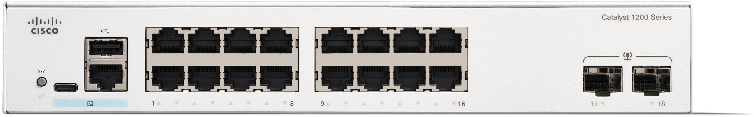 Switch Cisco Catalyst C1200-16T-2G-RF sieciowe połączenia Zarządzany L2 Gigabit Ethernet (10/100/1000) Biały