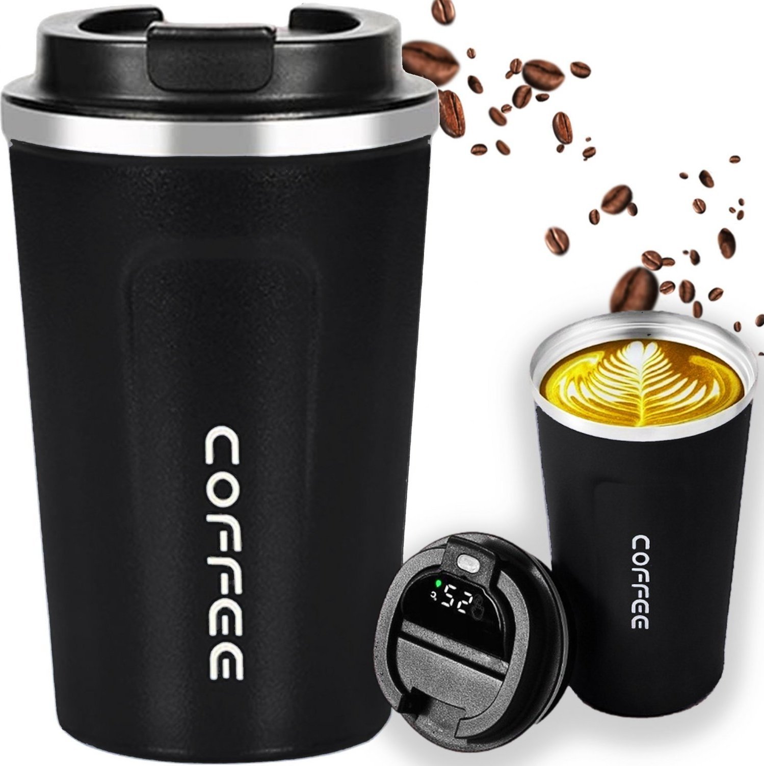 PrzydaSie Kubek Termiczny Termos 510Ml Wyświetlacz Ekran Lcd Smart