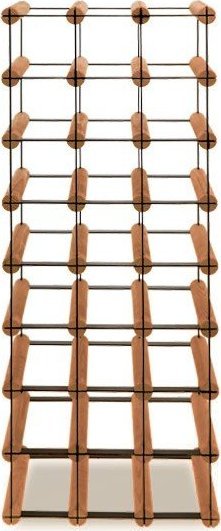 Wamar-Sosenka Regał na wino Stojak na 24 Butelki Szklane/ PET RW-8/ 3x8 Brązowy Metal + Drewno RW-8-3X8-24_O_BR