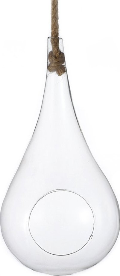 Tajemniczy ogród Ozdobne Szklane Terrarium - Wisząca Łza