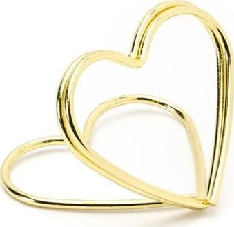 Party Deco Stojaki na wizytówki, Serca, złote, 2,5 cm, 10 szt. uniwersalny