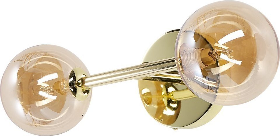 Kinkiet Beliani Lampa ścienna 2-punktowa złota RAMIS