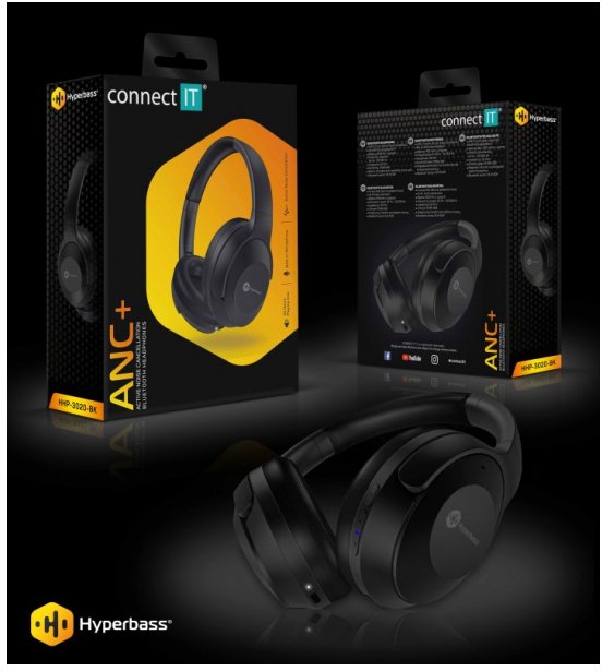 Słuchawki Connect IT Hyperbass Anc Czarny (HHP3020BK)