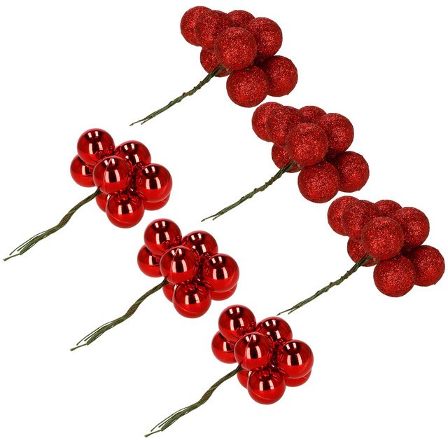 Zabawki choinkowe plastikowe, 11 cm, 54 szt.