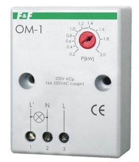 F&F Ogranicznik poboru mocy n/t 16A 200-2000W OM-1