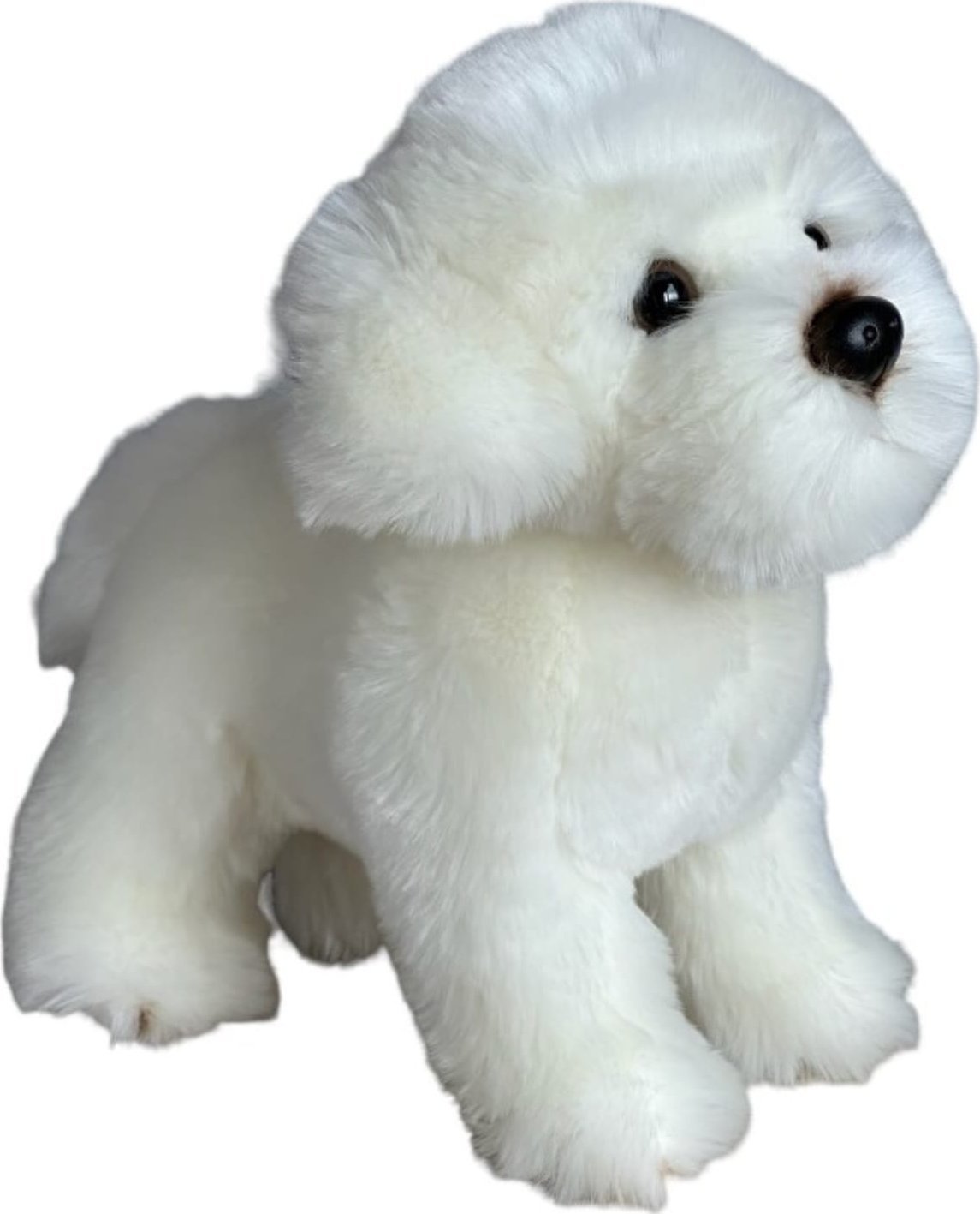 Dubi Maskotka Pies Maltańczyk Stojący Pluszak 30cm Miękka Przytulanka Miś Piesek