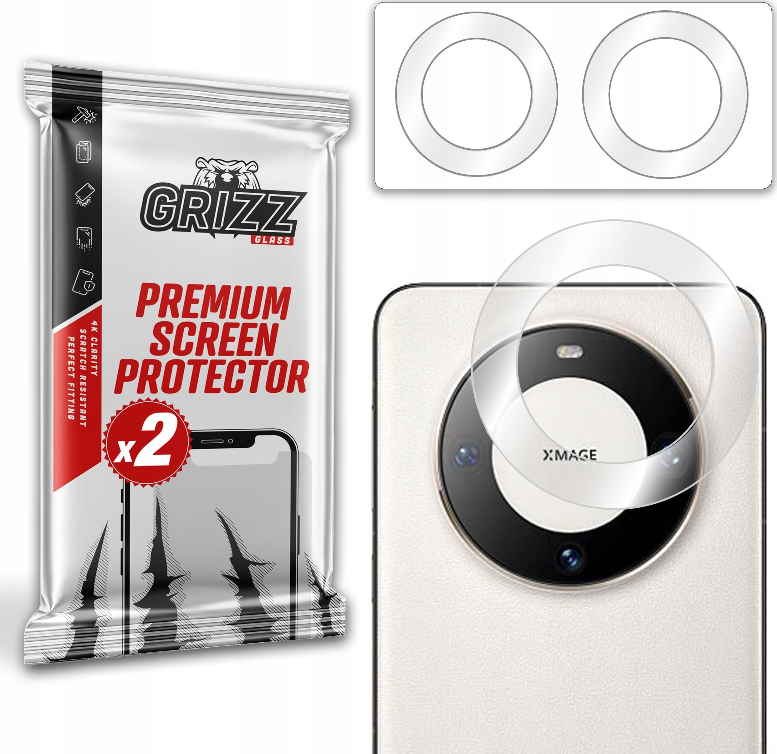 GrizzGlass Szkło na aparat GrizzGlass HybridGlass Camera do Huawei Mate 60 Pro+