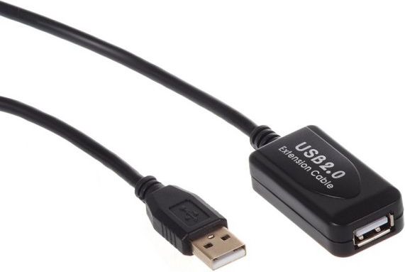 Kabel USB Maclean USB-A - USB-A 10 m Czarny (MCTV-757)