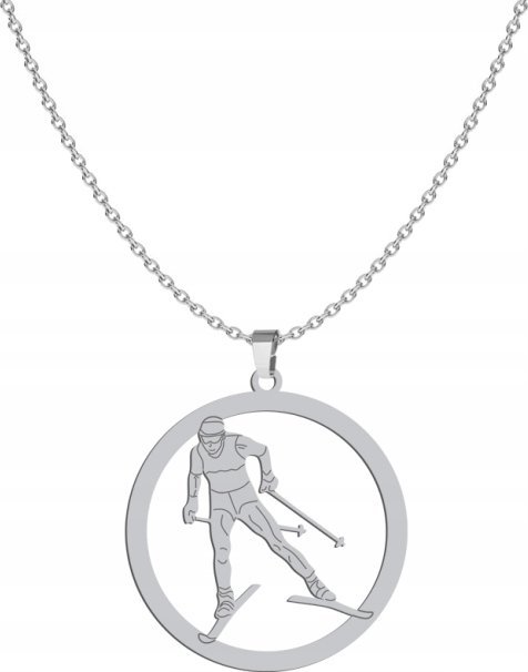 Radziszewska Jewellery Srebrny Naszyjnik Biegi narciarskie GRAWER GRATIS