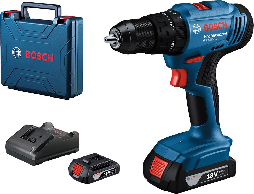Wiertarko-wkrętarka Bosch GSB 183-LI 18 V 2 x akumulator 2 Ah