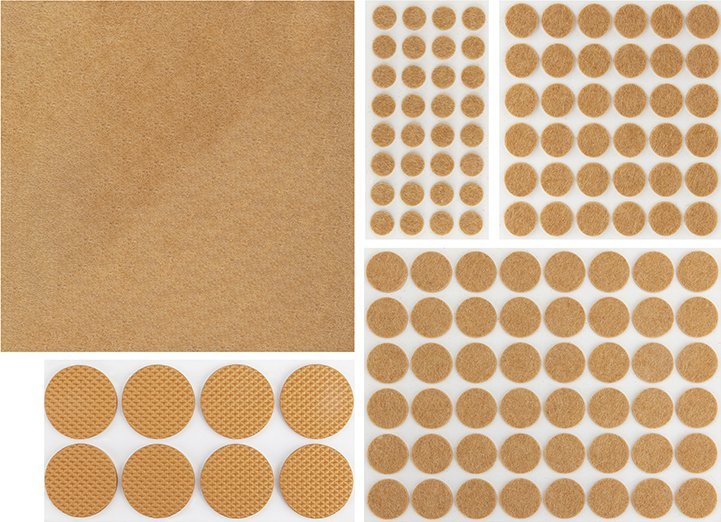 Blow 69-025# Podkładki filcowe pod meble 125szt mix brązowe