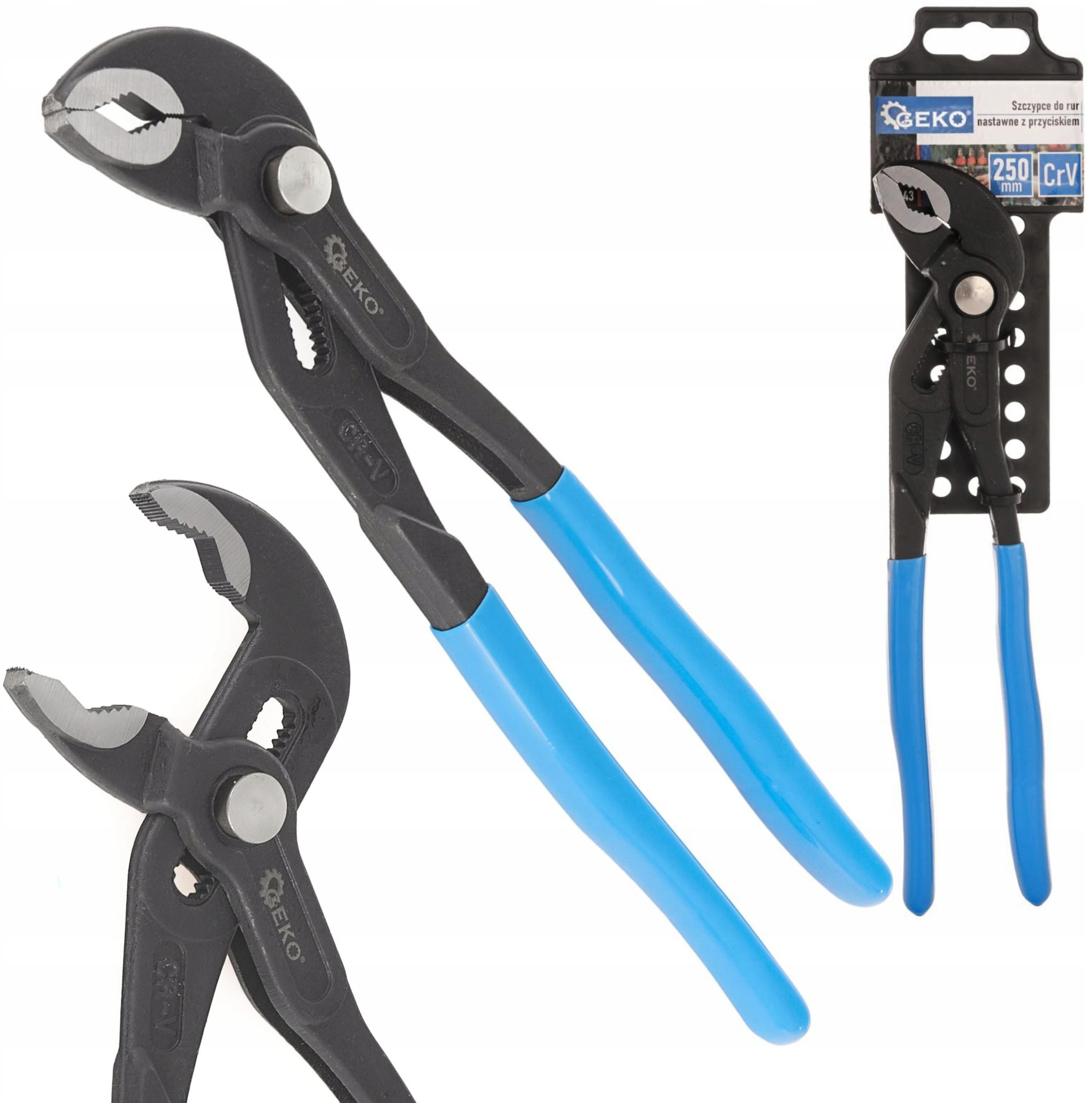 Szczypce do rur nastawne z przyciskiem 250mm (48)