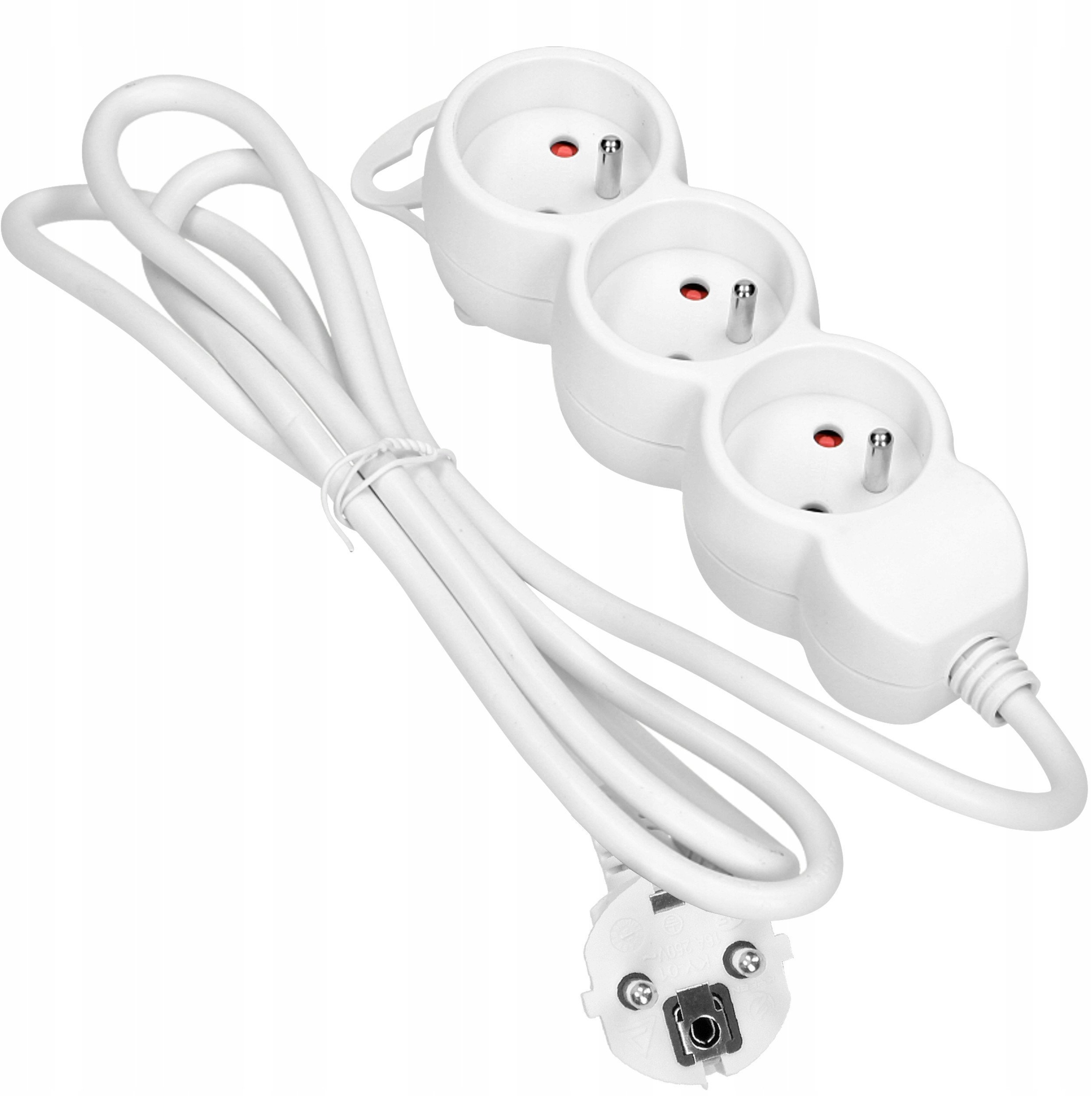 Przedłużacz 3x2P+Z,1,4m, 3x1mm?, biały