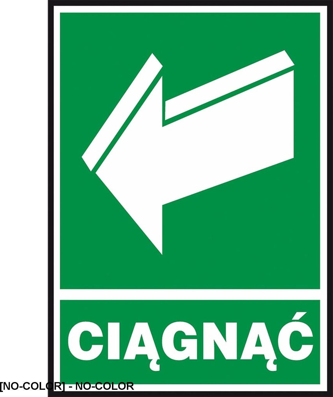 R.E.I.S. Z-39E - Znak ewakuacyjny Ciągnąć aby otworzyć