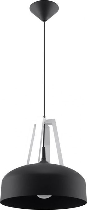 Lampa wisząca Lumes Czarna drewniana lampa wisząca loft - EX516-Casko