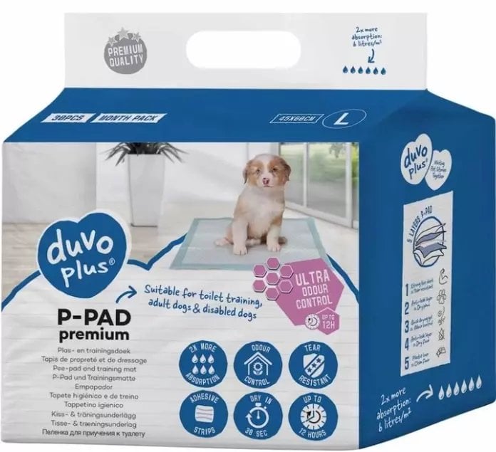 Duvo+ PODKŁADY DLA PSA PREMIUM 30st 45x60cm ODOUR CONTROL 15617 /2/ 6