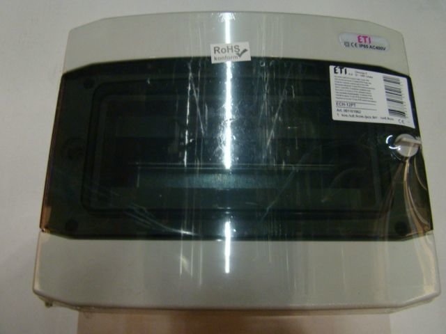 Eti-Polam Rozdzielnica N/T 12 modułów ECH-12PT drzwi transparentne IP65 - 001101062