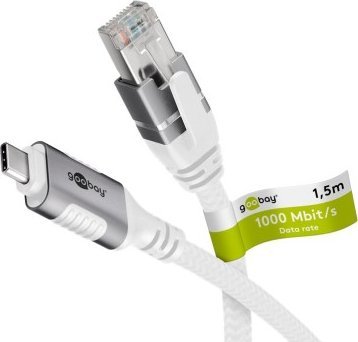 Kabel USB Goobay USB-C - RJ-45 1.5 m Biały (RB74166)