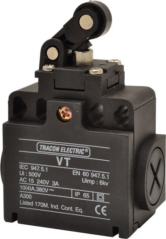 Tracon Electric Łącznik krańcowy z dźwignią i rolką VT121