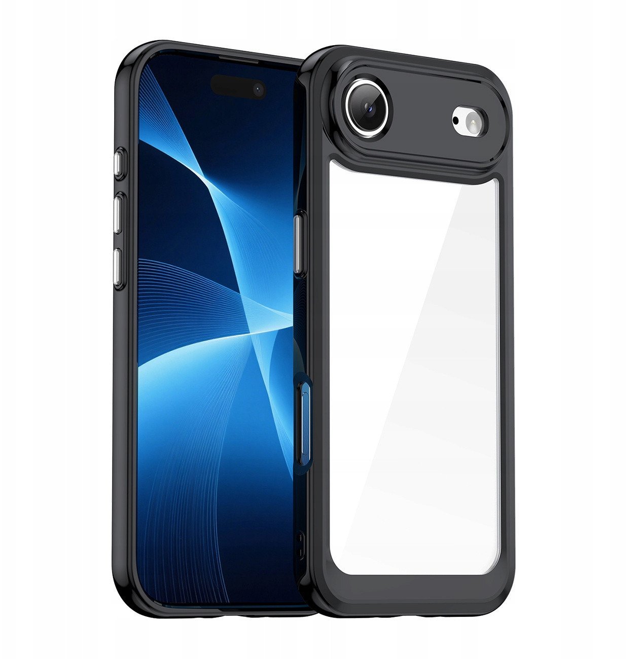 Etui Outer Space na iPhone 17 Air - czarne przezroczyste