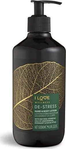 I love I Love, Wellness De-Stress, Vegan, Moisturizing & Softening, Rosemary, Eucalyptus & Lemongrass, Lotion, For Hands & Body, 500 ml Unisex