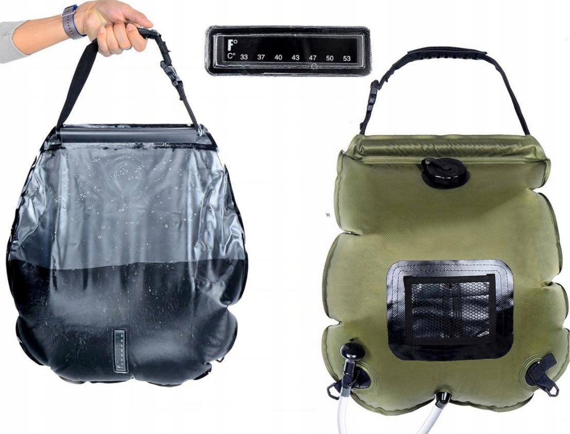 Jack Mors Prysznic solarny turystyczny 20L z termometrem kempingowy XXL