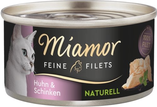 MIAMOR KOT pusz.80g FILETS KURA SZYNKA w sosie własnym /24