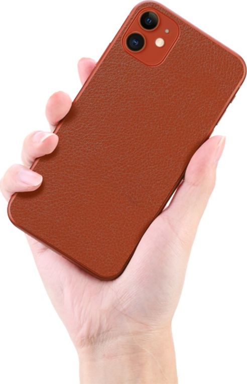 Rock Space Folia UZIEN od ROCK SPACE na tył telefonu - skóra : Kolor - brązowy