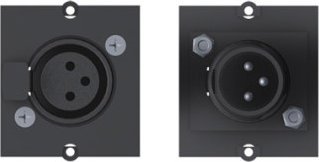 Bachmann BACHMANN Ramka XLR 3-biegunowa żeńska, zacisk śrubowy 3-biegunowy Zaślepka