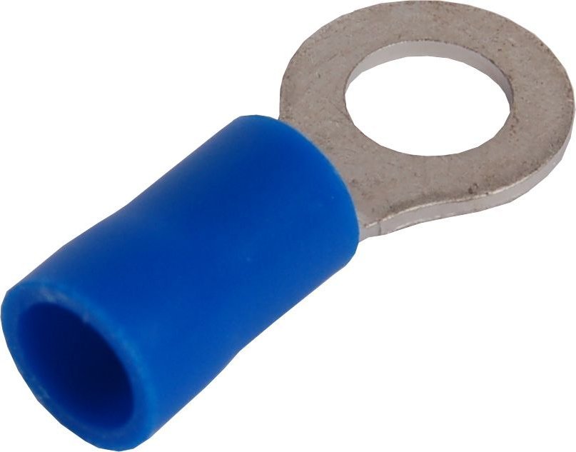 Końcówka kablowa izolowana oczkowa Cu M5 100szt niebieska