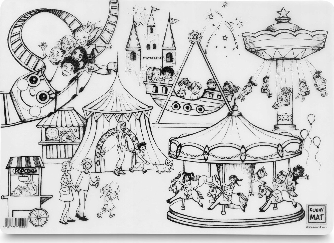 vidaXL Mata transparentna Park Rozrywki Funny Mat STRIGO