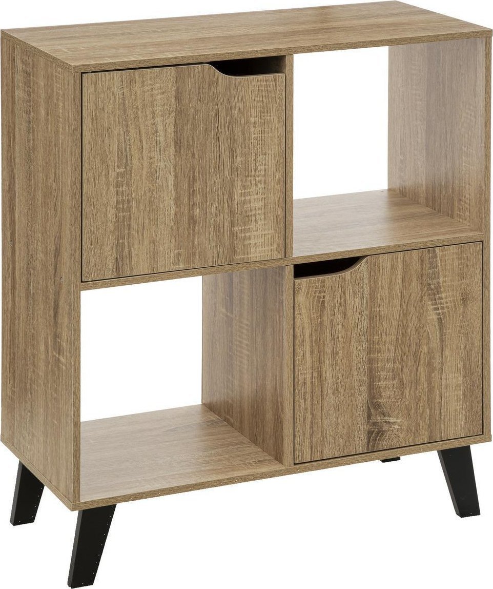 5five Komoda Ceda 2 półki + 2 szafki dąb