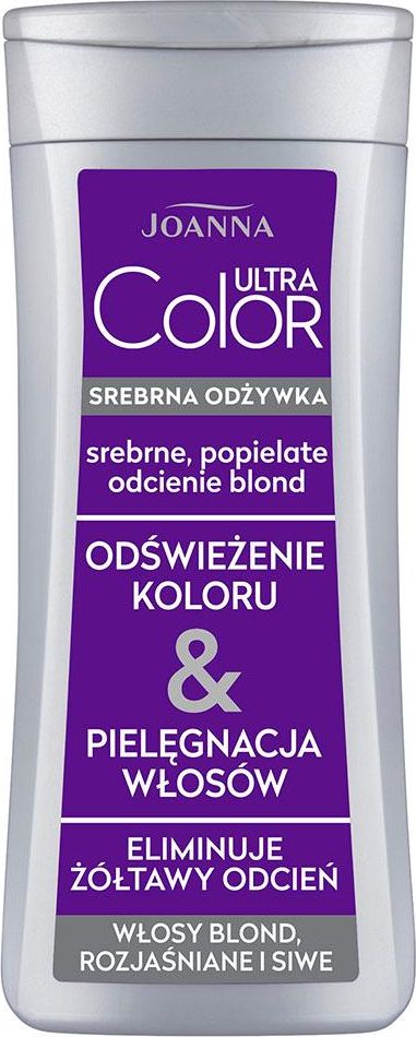 Joanna Joanna Ultra Color srebrna odżywka do włosów srebrne popielate odcienie blond 200g