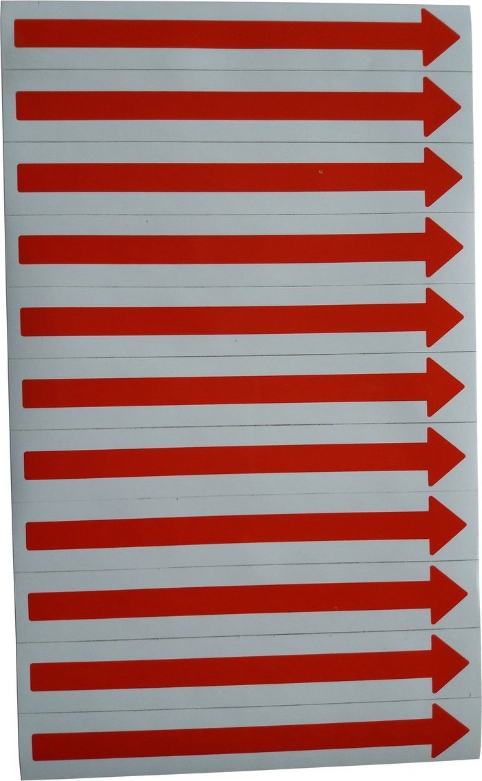 Onnline Strzałka kierunkowa, samoprzylepna. Sztuka=arkusz, na 1 arkuszu jest 11 strzałek.