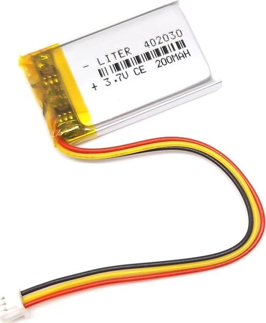 Liter Energy Battery Bateria Akumulator Li-Poly 200mAh 3.7V NTC JST 402030