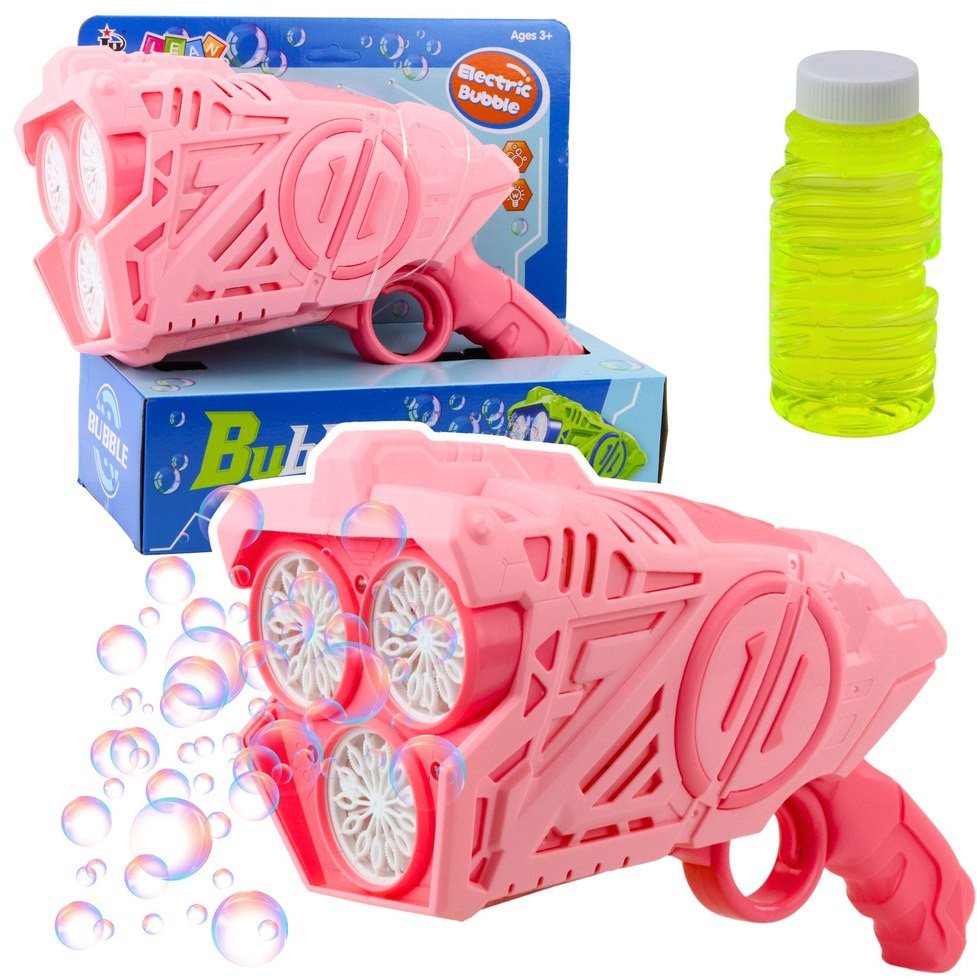 Pistolet na bańki Mydlane na baterie światło LED
