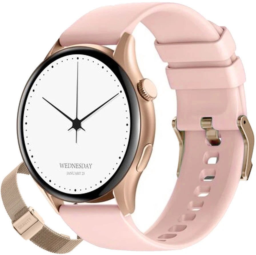 Zegarek damski SMARTWATCH GRAVITY GT11-5 RGD/RGD/PK