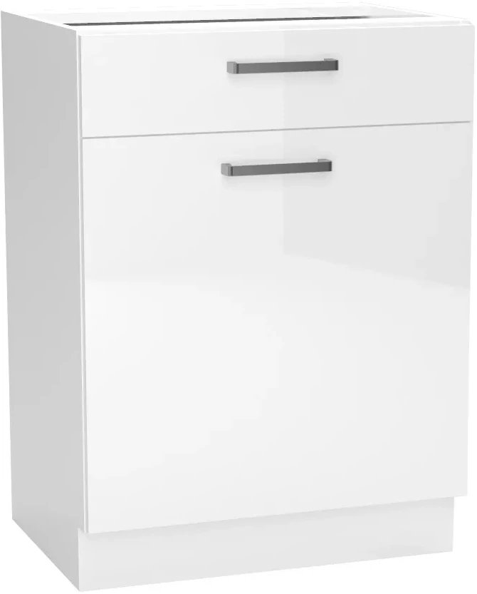 Szafka kuchenna stojąca 60 VITA D60S/1 P/L biała połysk STOLKAR