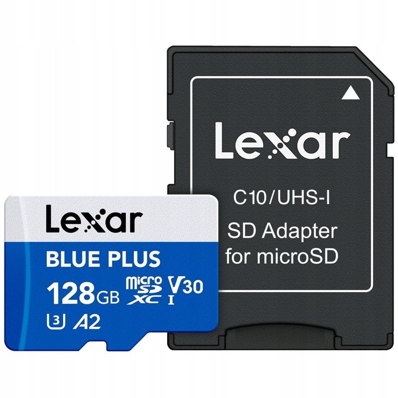 Karta Lexar Blue Plus MicroSDHC 128 GB Class 10 UHS-I/U3 A2 V30 (LMSBLPL128G-BNANG)