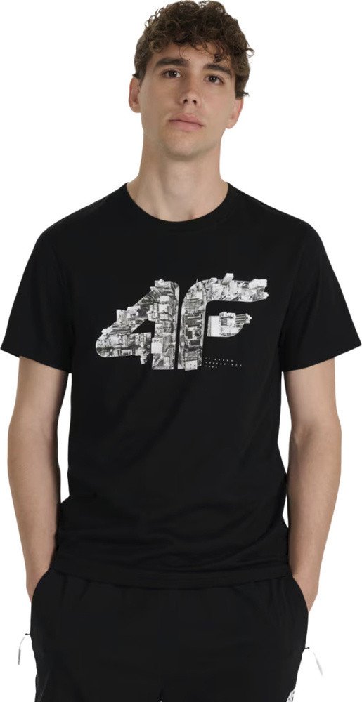 Koszulka męska 4F M3132 czarna 4FWAW25TTSHM3132 20S XL
