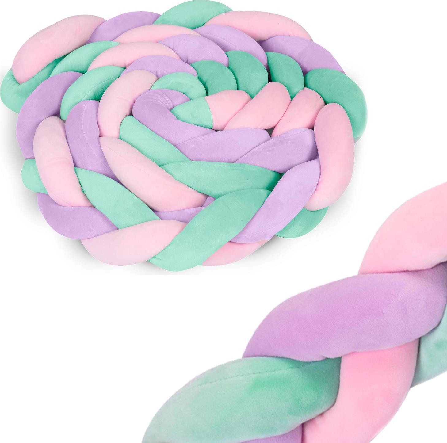 Ricokids Otulacz do łóżeczka Ricokids 3m - miętowo-różowo-fioletowy