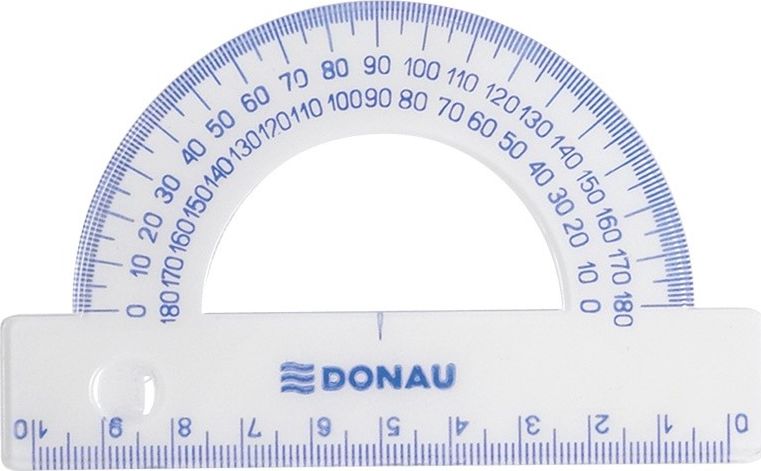 Donau Kątomierz 10cm, 180, transparentny