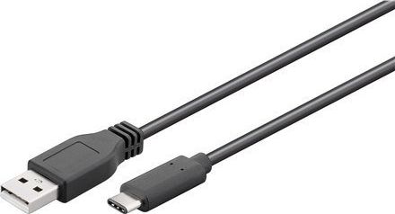 Kabel USB Goobay USB-A - USB-C 1 m Czarny (55466)