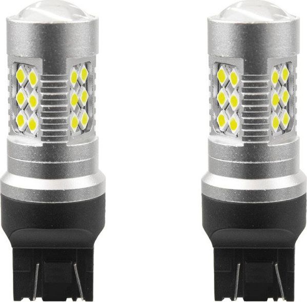 Żarówki W21/5W T20 W3x16q Canbus 24 SMD 12V/24V białe uniwersalny