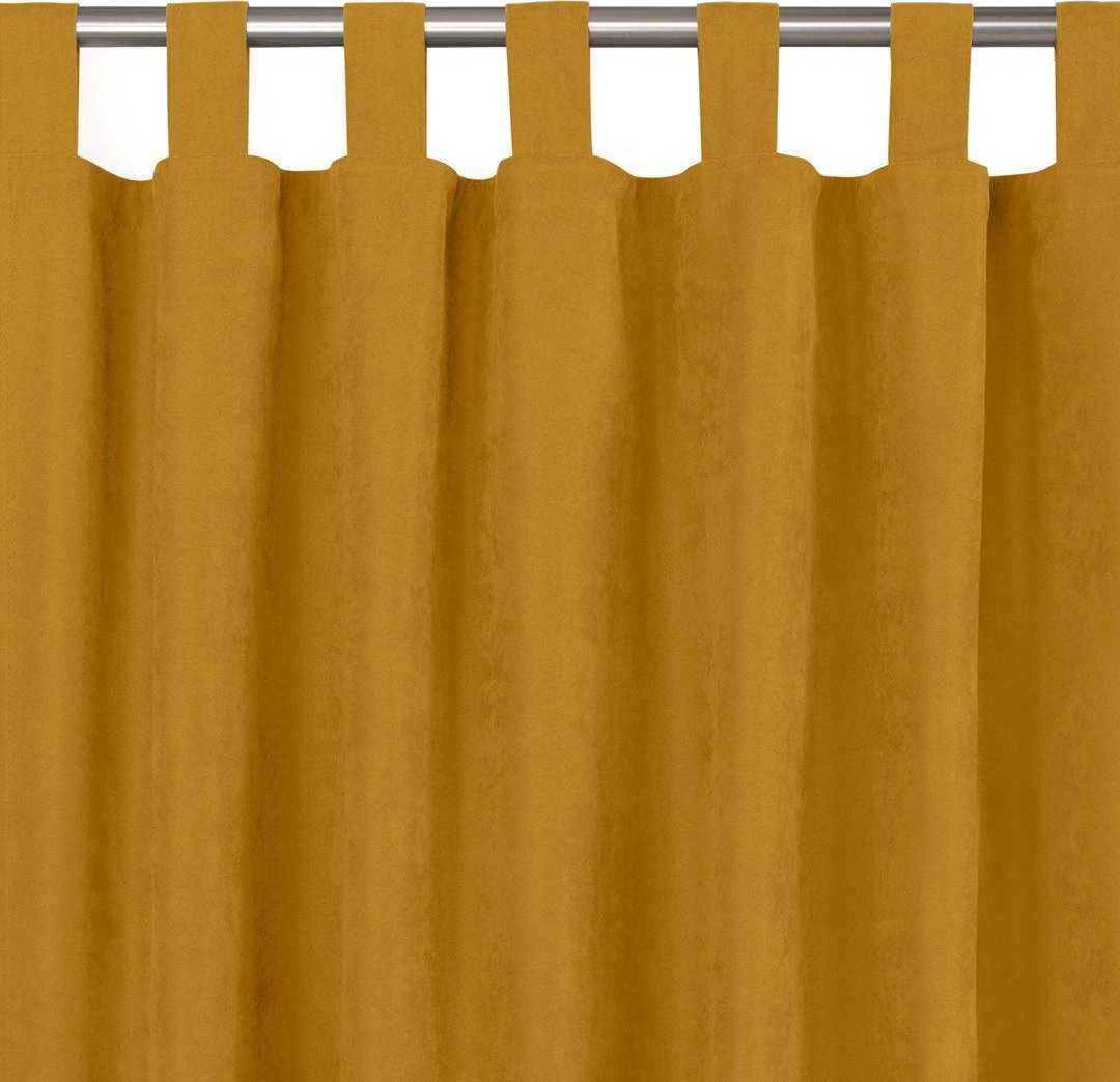 Homede Zasłona MILANA musztardowy szenila 280x245 HOMEDE