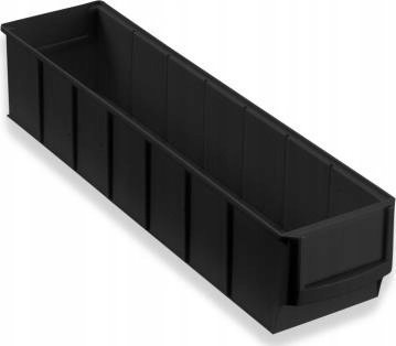 AllIT Pojemnik magazynowy czarny ESD- 400x90x80 mm