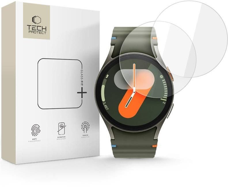 SZKŁO HARTOWANE TECH-PROTECT GLASS FIT+ 2-PACK SAMSUNG GALAXY WATCH 4 / 5 / 6 / 7 / FE (40 MM) CLEAR