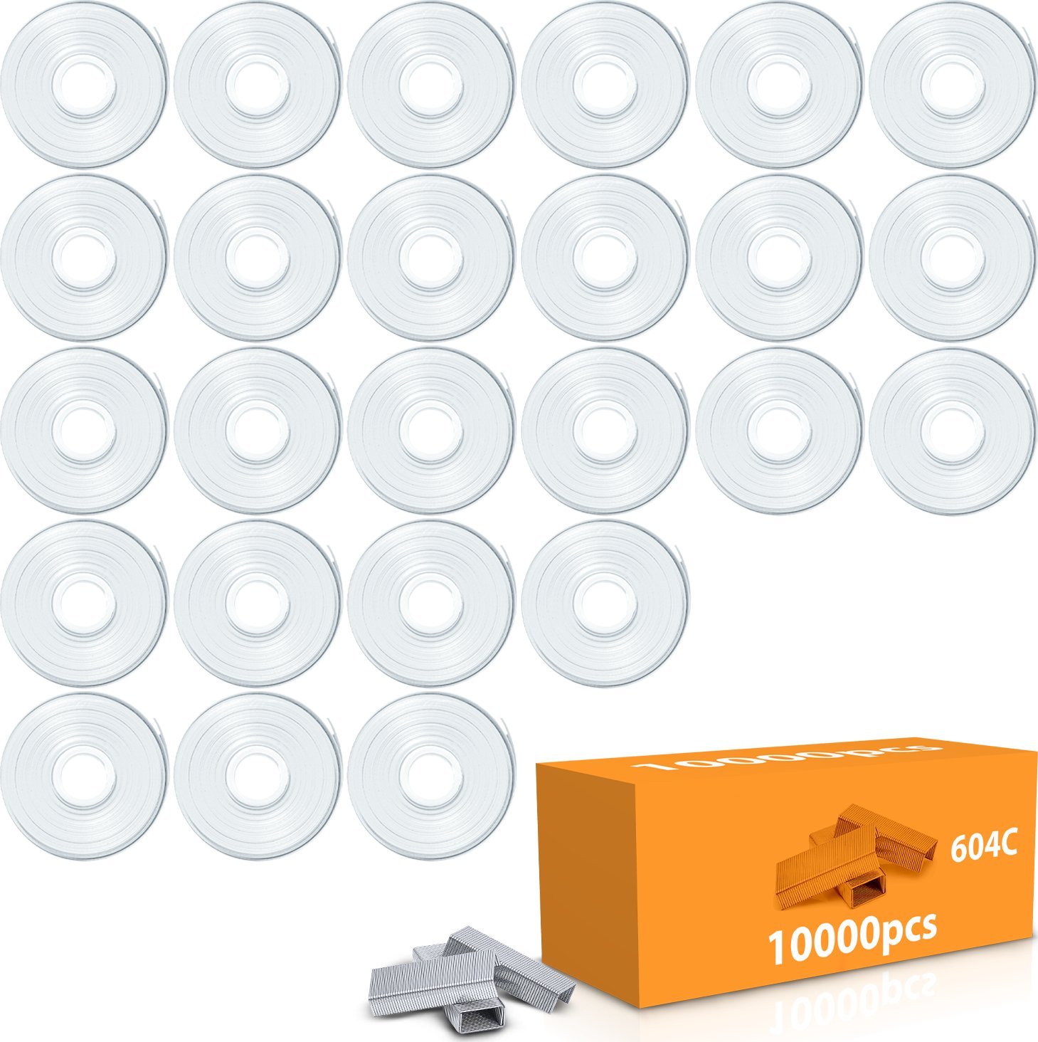 Zestaw 25x Taśma do zszywacza Biała + Zszywki do zszywacza Heckermann HM-8105