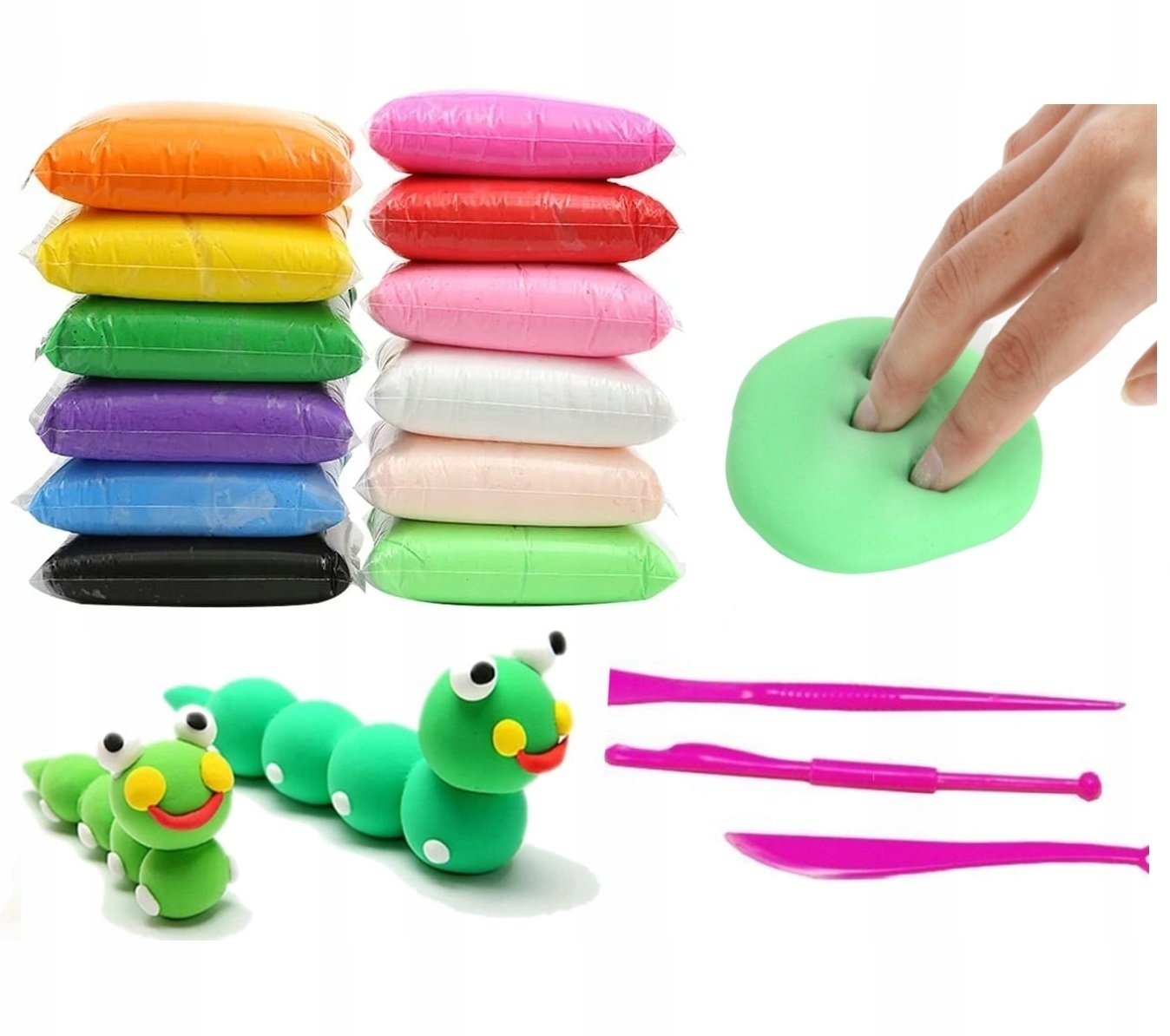 PIANKOLINA PLASTELINA PIANKOWA MAGICZNA ZESTAW 12